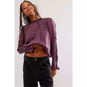 ❤️ NWT! Free People ‘Smocked in Time’ Pullover Top